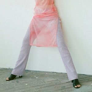 NOMIA Long Knit Pant - Blue/Pink Size Small. MSRP $395